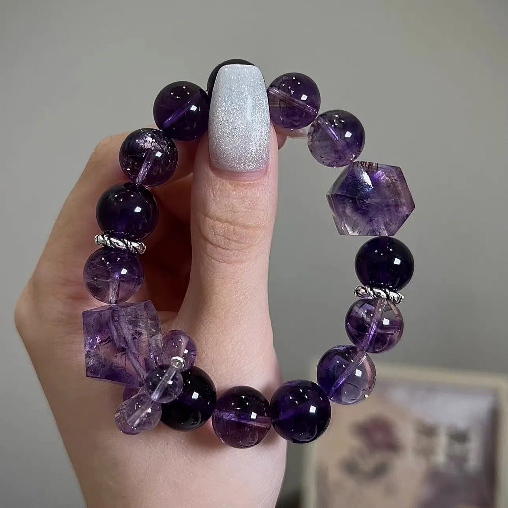 Amethyst Crystal Bracelet for Wisdom, Focus & Learning