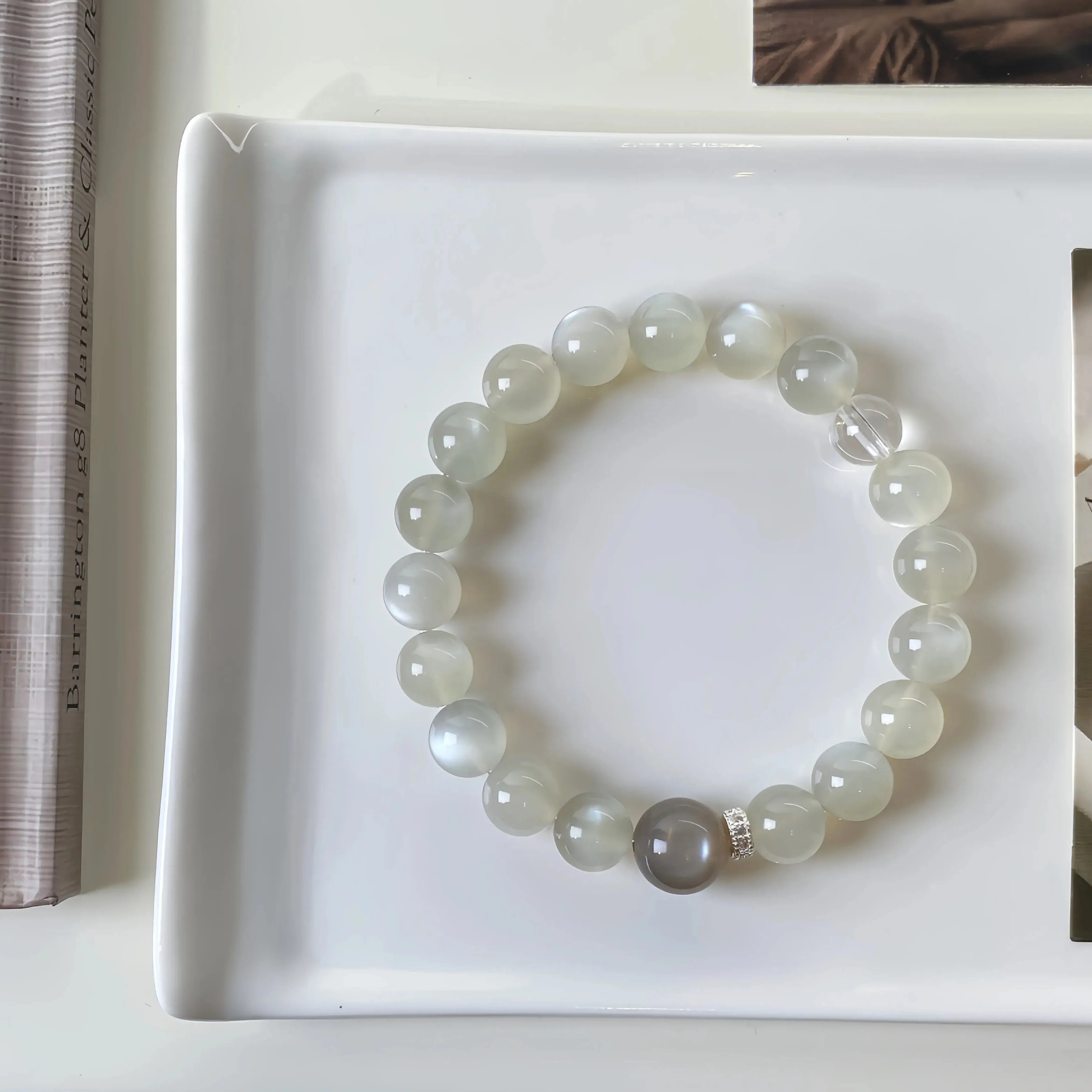 Pisces Crystal Bracelet – Vintage Moonstone Bracelet for Emotional Healing