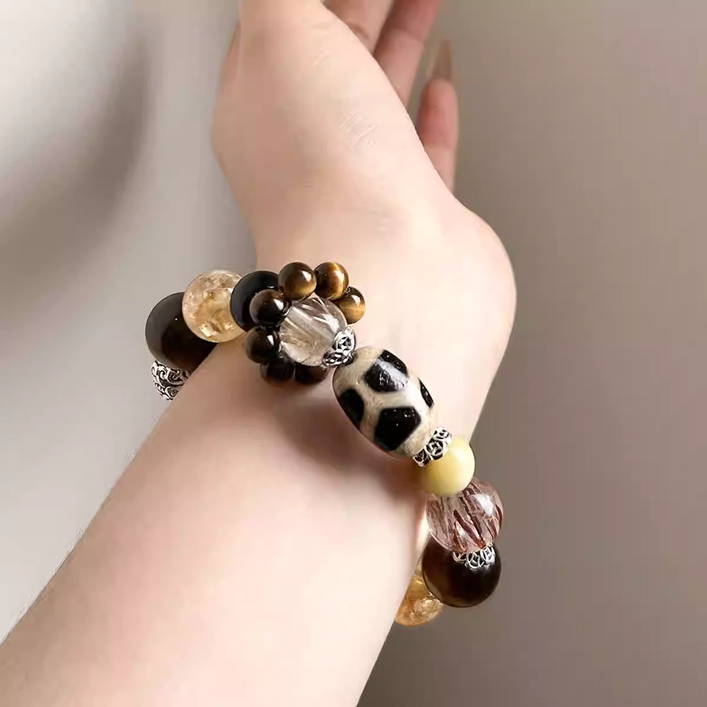 Tiger's Eye Crystal Bracelet - Stones for Protection, Confidence & Power