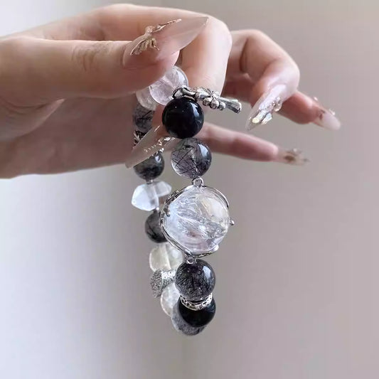 Women's Black Obsidian Bracelet - Powerful Protection Against Negativity and Energy Cleansing.