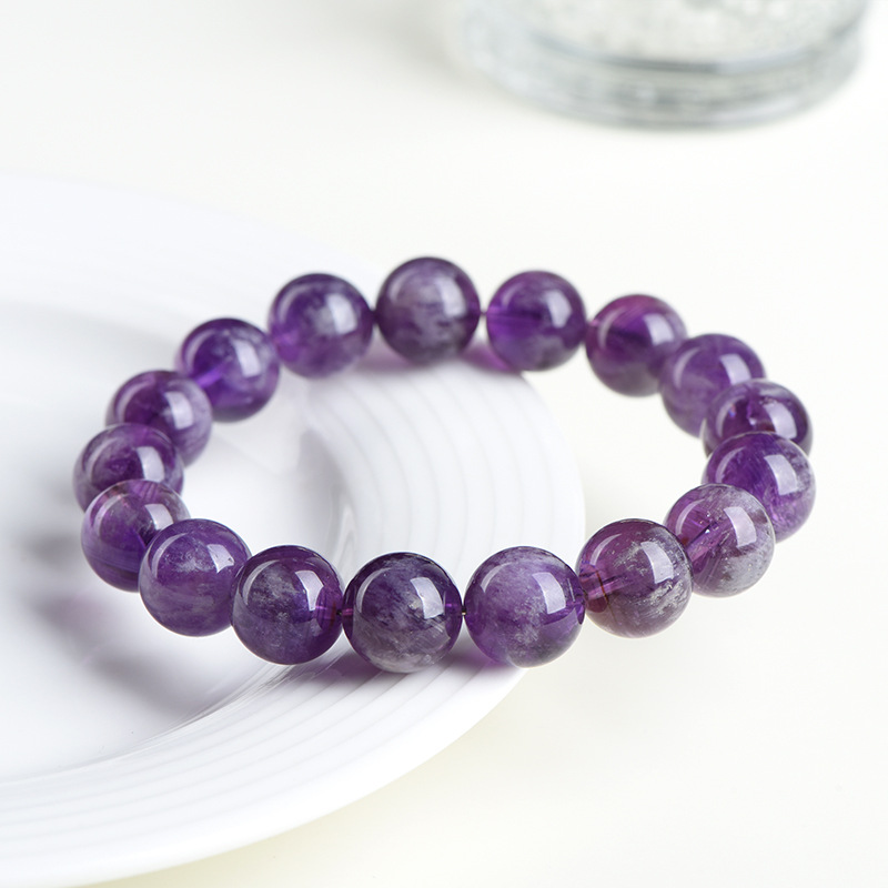Snow Mountain Feather Amethyst Bracelet  - Enhance Focus, Wisdom & Spiritual Energy