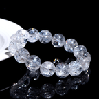 Natural Ice Snow White Azeztulite Crystal Healing Bracelet - Spiritual Energy & Clarity