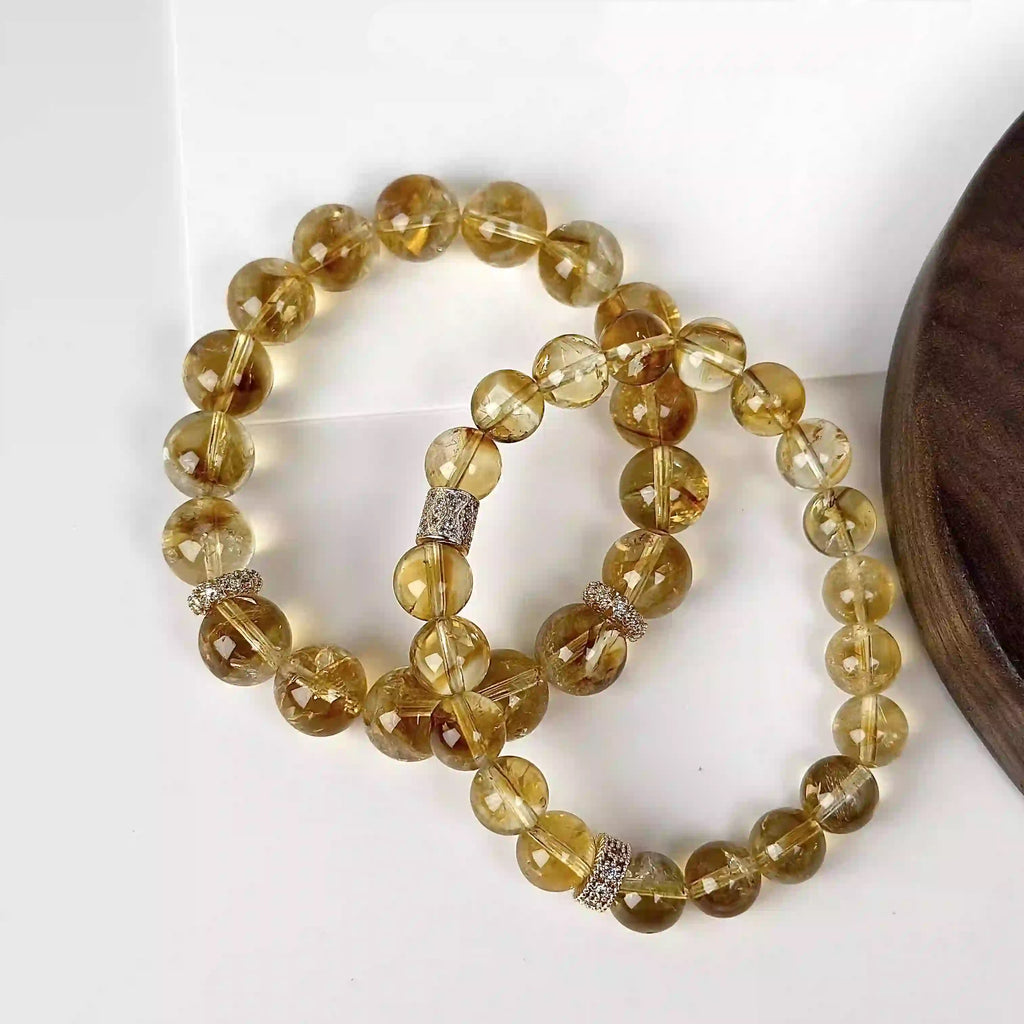 Citrine Crystal Bracelet – Healing Crystal Bracelet for Abundance, Luck & Positive Energy
