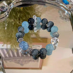 Aquamarine crystal bracelet for women for calming and positive energy