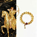 Sagittarius crystal bracelet with citrine beaded design that attracts wealth