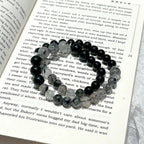 Black obsidian protection bracelet, protective crystal jewelry for women