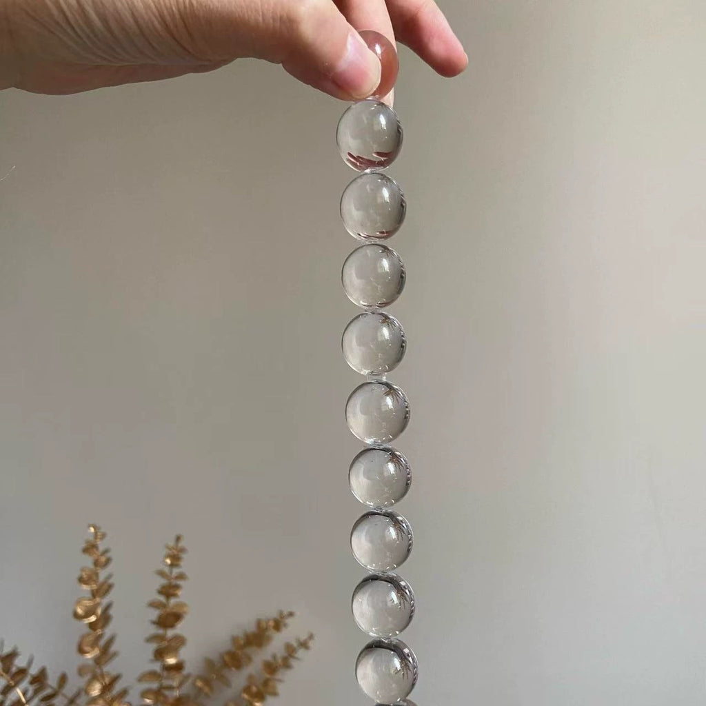Clear crystal bead bracelet for clarity, chakra healing and higher consciousness