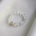 Elegant clear quartz bracelet for calming and energy cleansing