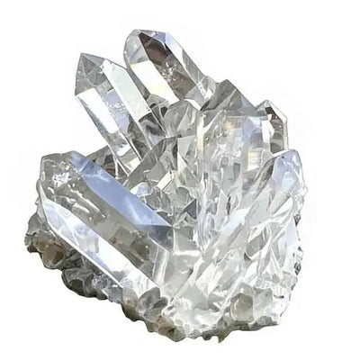 Clear quartz crystal stone with transparent texture and pure appearance