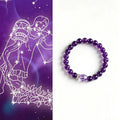 Crystal aquarius bracelet with amethyst for clarity and insight