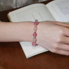 Crystal bracelet for libra with rose quartz for love