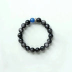 Crystal bracelet for scorpio with black obsidian stones