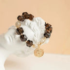 Designer crystal bracelets smoky quartz for women