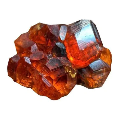Garnet crystal with deep red color and elegant crystal texture