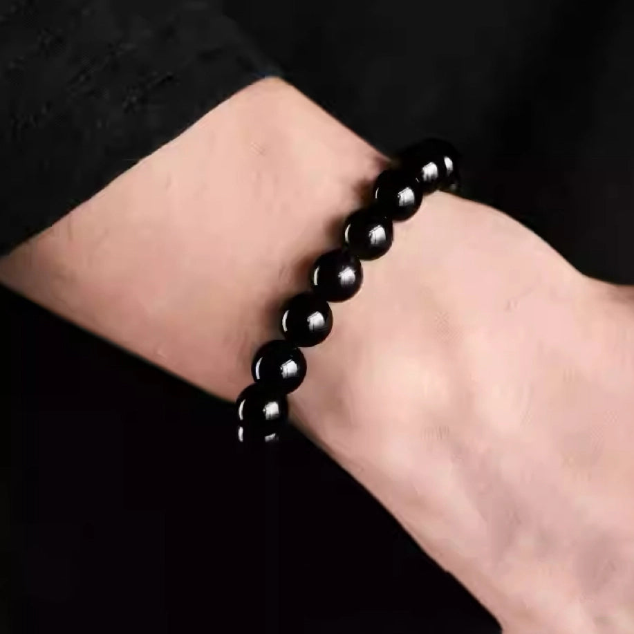 Golden obsidian bracelet for men for negative energy protection