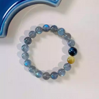 Blue moonstone bracelet for women supporting calmness, anxiety relief and feminine energy