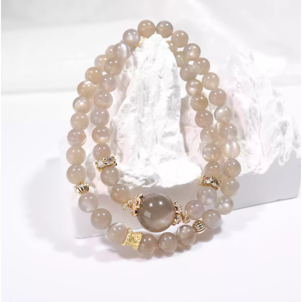 Double wrap labradorite bead bracelet for women with meaning
