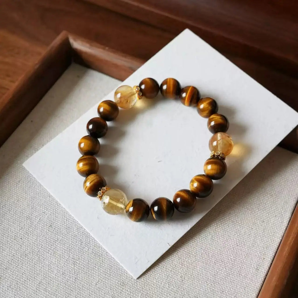 Powerful leo birthstone crystal bracelet with natural gemstone energy