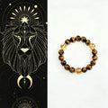 Leo crystal bracelet with citrine and tiger eye beads for confidence and power