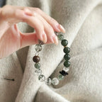 Green phantom quartz bracelet for abundance and wealth