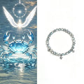 Cancer zodiac bracelet with moonstone bead for emotional healing and calming