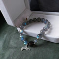 Moonstone gemstone bracelet designed to awaken intuition and connect with ocean energy