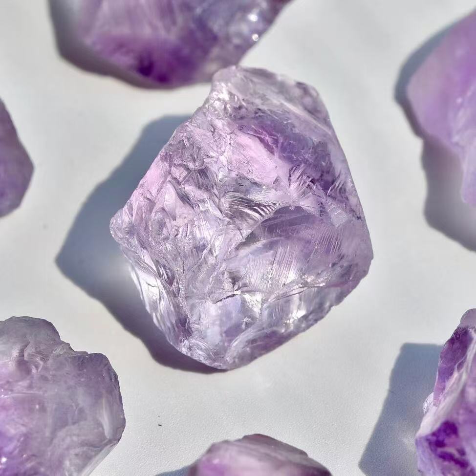 Natural amethyst crystal for clarity and stress relief