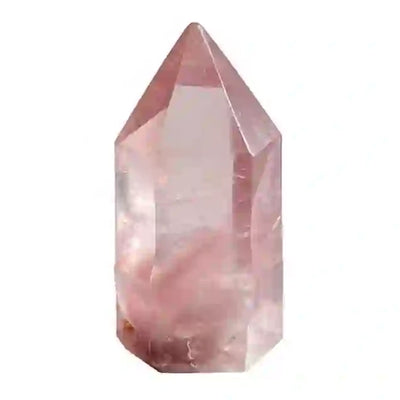 Rose quartz crystal stone with soft pink color and healing energy