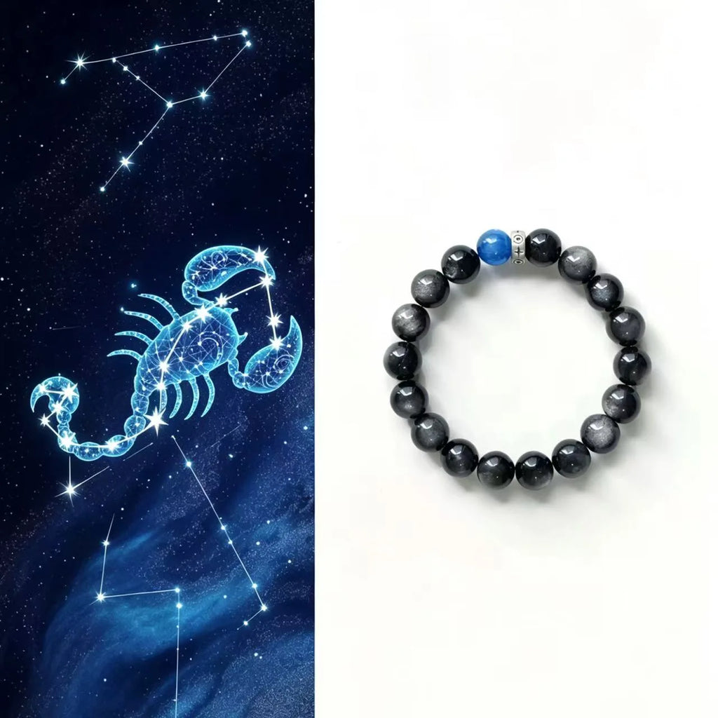 Scorpio crystal bracelet for protection and energy balance