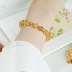 Citrine beaded bracelet for Taurus, symbol of wealth and positivity