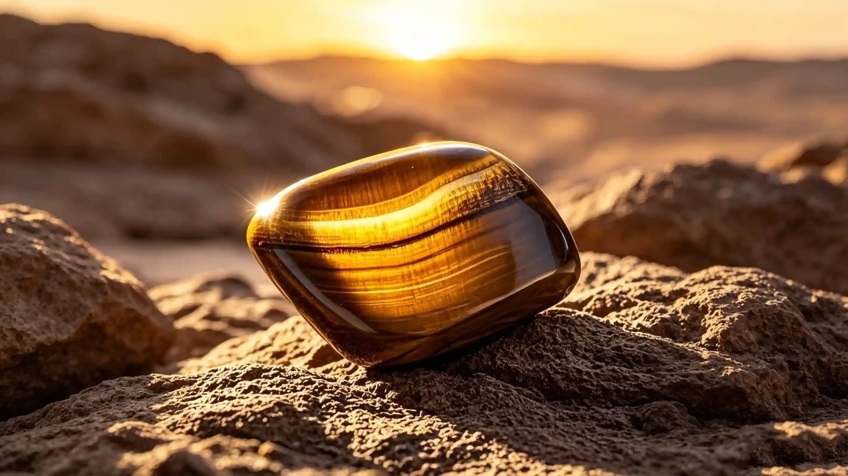 Golden brown tiger eye gemstone for power and personal style