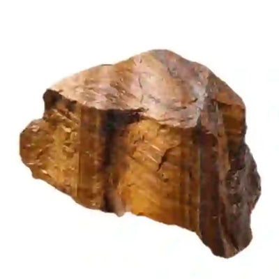 Tiger eye stone with golden brown crystal patterns