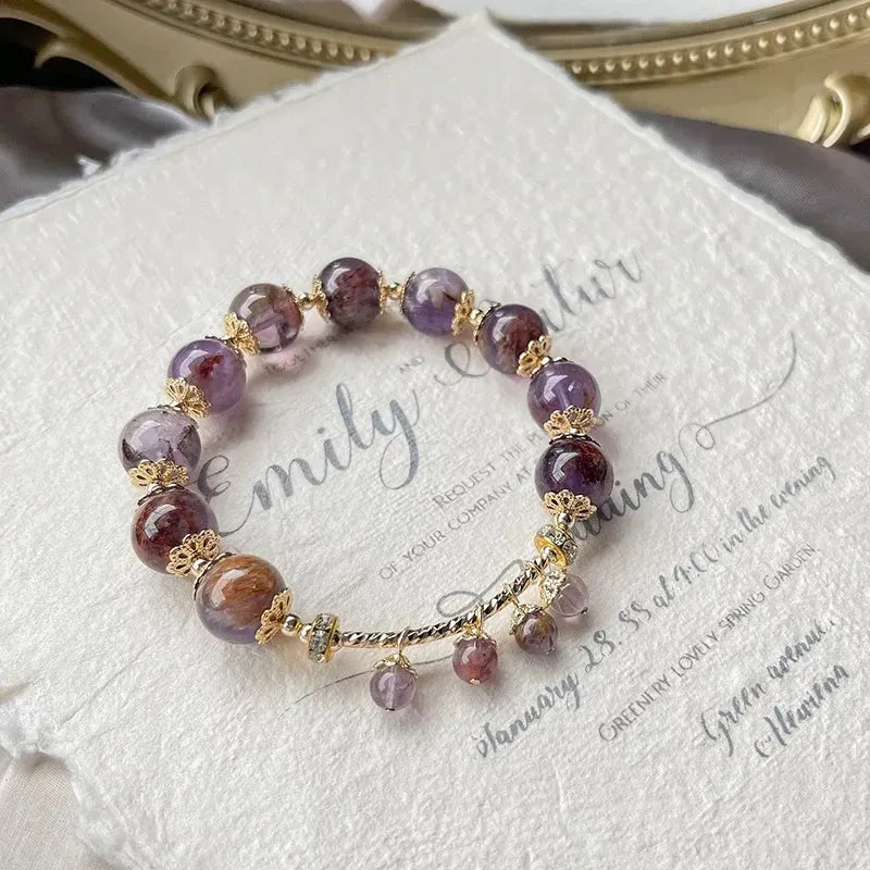 Vintage amethyst bracelet for anxiety relief and better sleep