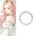 Virgo crystal bracelet with clear quartz beads, for clarity and focus energy