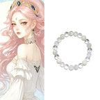 Virgo crystal bracelet with clear quartz beads, for clarity and focus energy