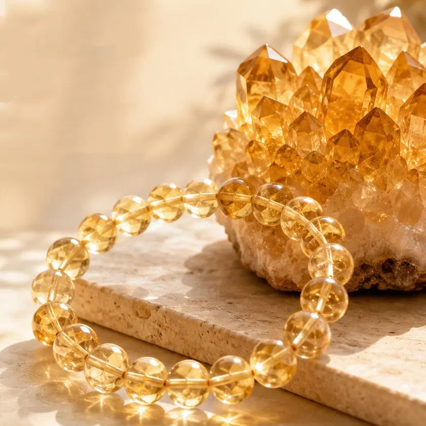 Authentic citrine bracelet for women symbolizing abundance, wealth