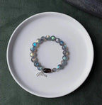 Women blue moonstone bracelet for emotional healing