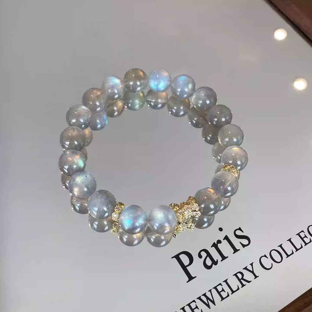 Women's moonstone crystal bracelet for feminine energy