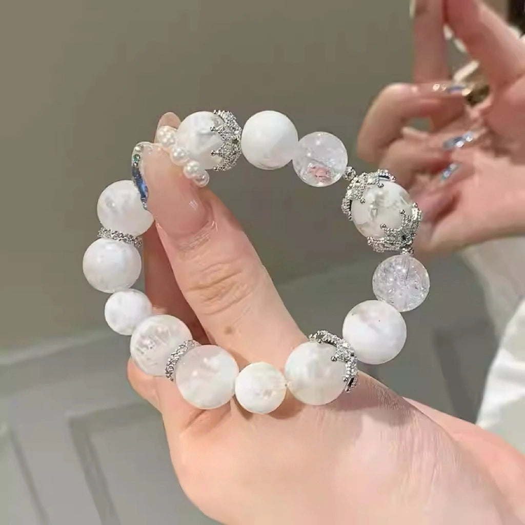 White Quartz Bracelet - Purifies Energy, Amplifies Intentions, and Enhances Spiritual Clarity