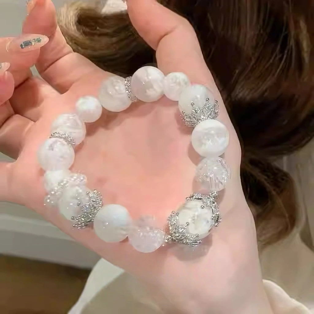 White Quartz Bracelet - Purifies Energy, Amplifies Intentions, and Enhances Spiritual Clarity