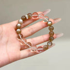 Clear quartz crystal bracelet, moonstone and labradorite bracelet energy healing crystal bracelet for protection, intuition and positive energy.