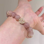 Rose quartz bracelet for love, elegant crystal energy bracelets for women with soft pink energy and meaning.